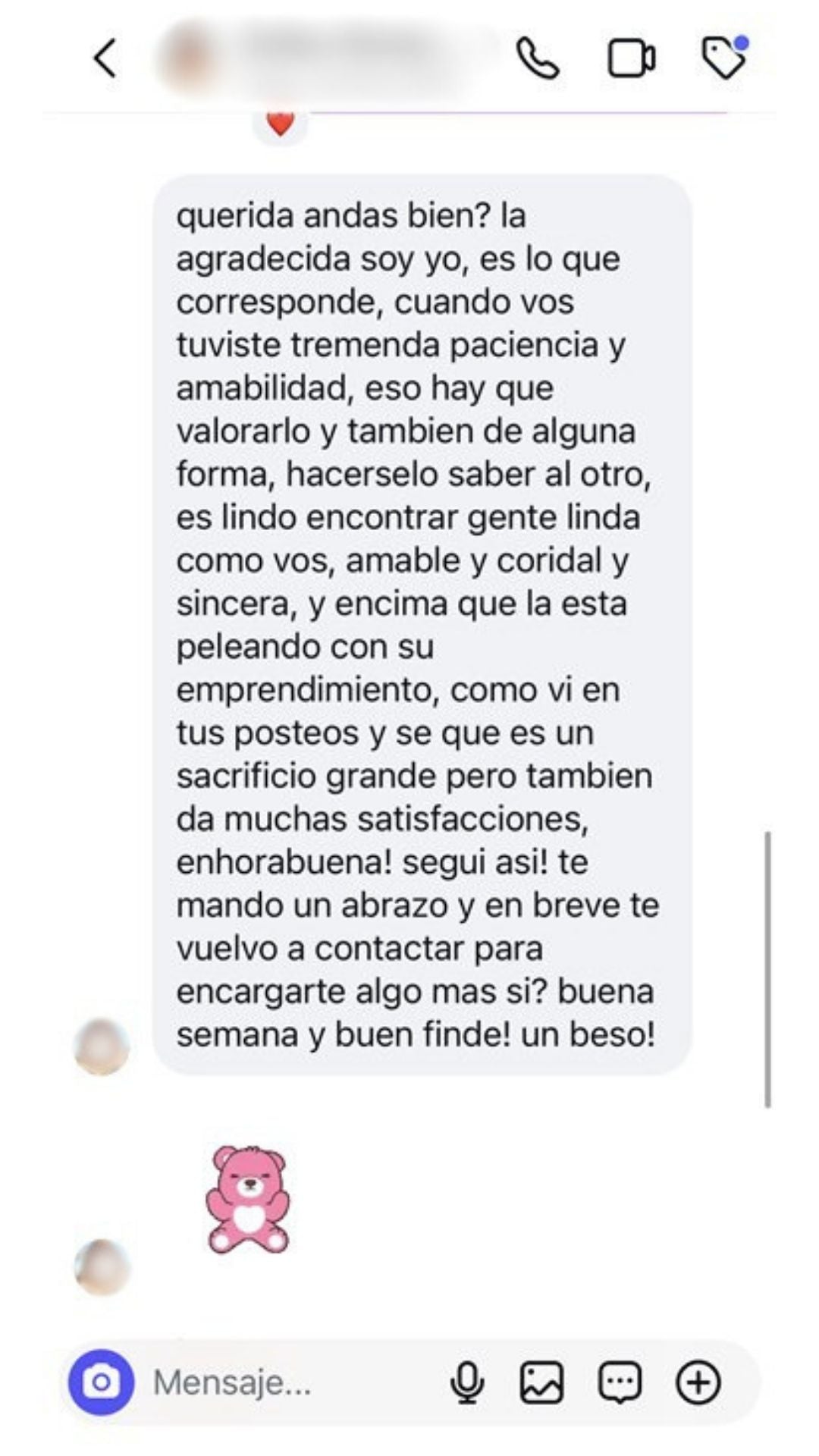Resena de cliente