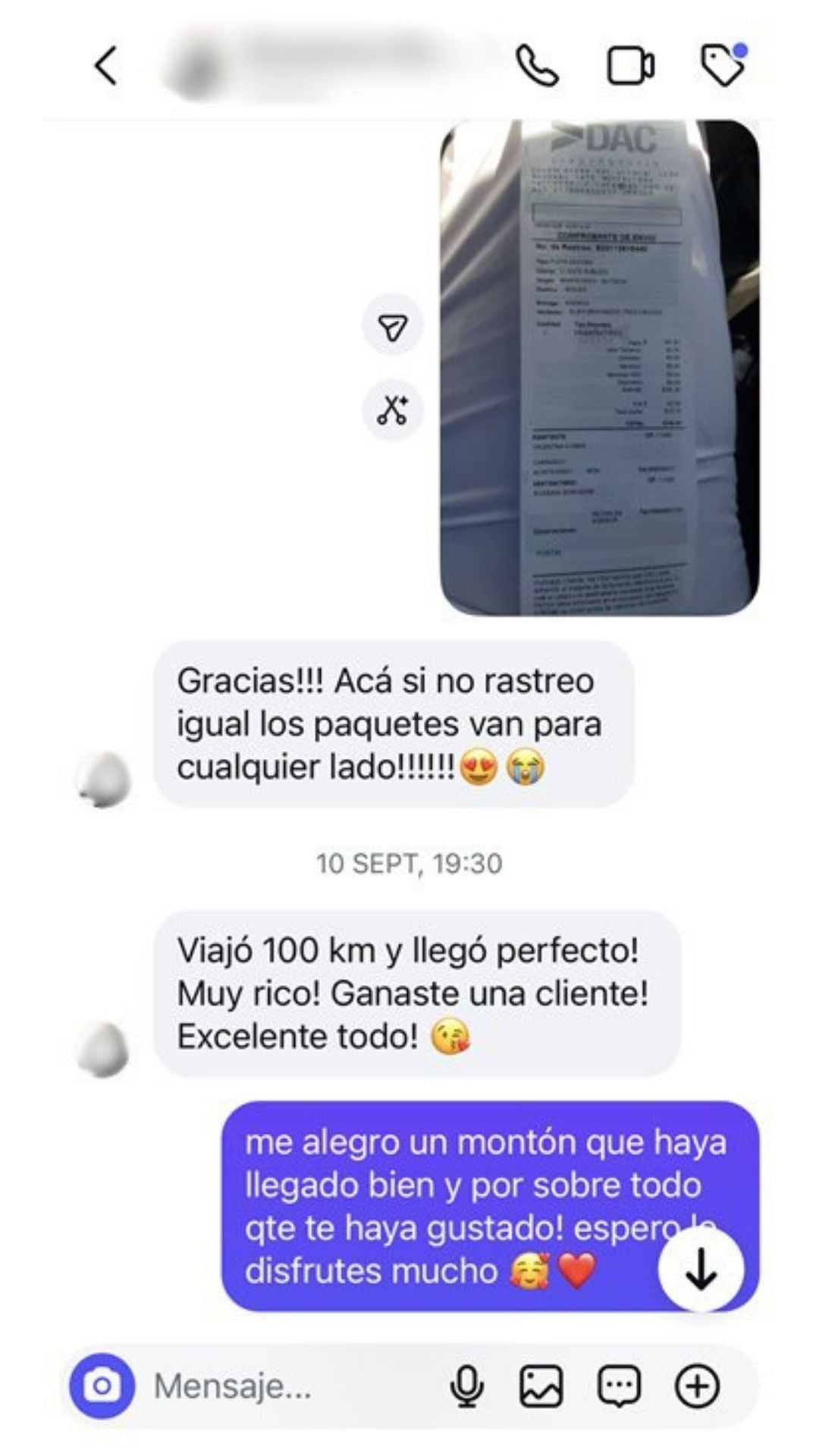 Resena de cliente
