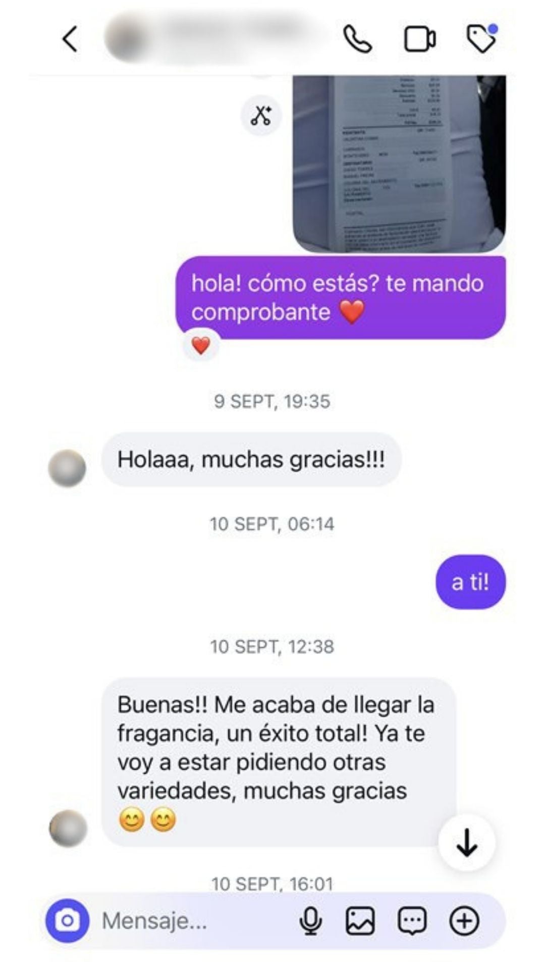 Resena de cliente