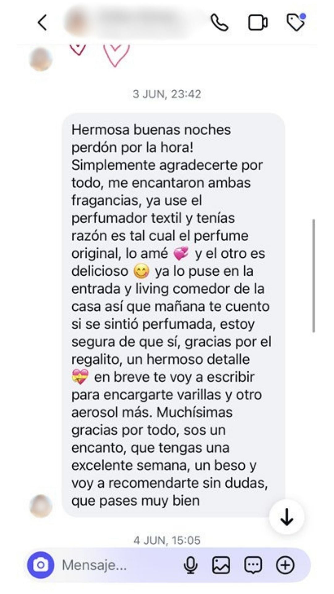Resena de cliente
